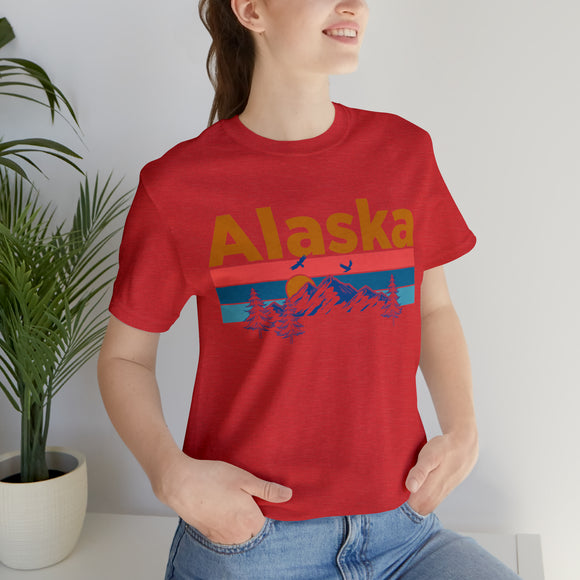 Alaska T-Shirt - Mountain Sunset Unisex Alaska Shirt