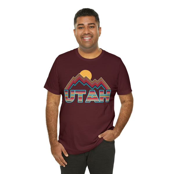 Utah T Shirt Retro Mountain - Unisex Utah Shirt