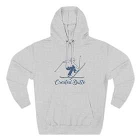 Premium Crested Butte, Colorado Vintage Snow Ski Hoodie - 0