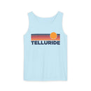 Telluride, Colorado Retro Sunstripe Tank Top | Comfort Colors - 100% Cotton-4