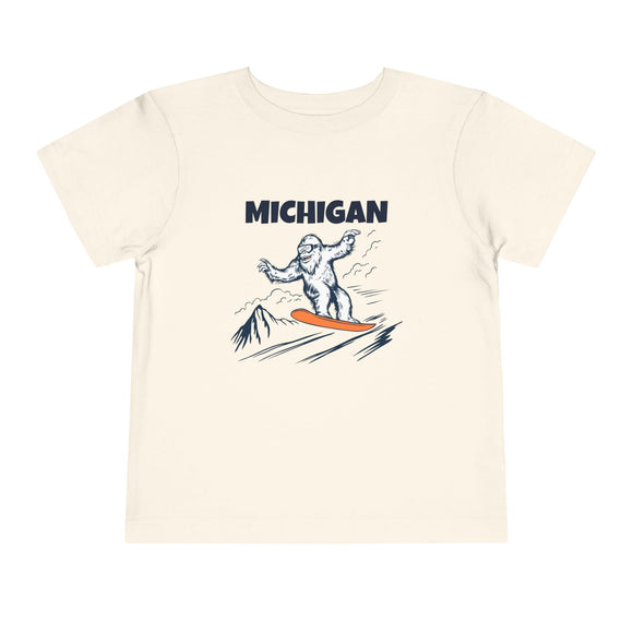 Michigan Yeti Snowboard Toddler Tee