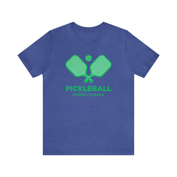 Buy heather-true-royal Pennsylvania Pickleball T-Shirt - Unisex Pennsylvania Shirt