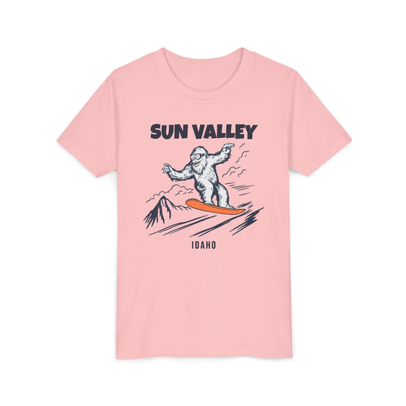 Sun Valley, Idaho Yeti Snowboard Youth Tee - Kids Skiing Shirt