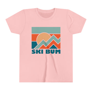 Buy pink Ski Bum Youth T-Shirt - Unisex Kids Ski Bum Shirt