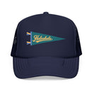 Haleakala National Park Pennant Trucker Hat — Vintage Foam Mesh Cap-2