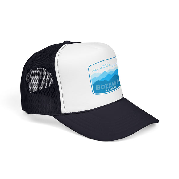 Bozeman, Montana Trucker Hat - Foam Mountain Cap