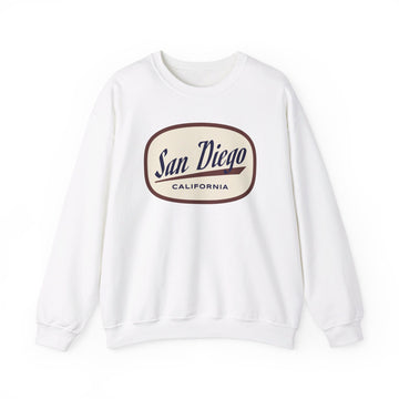Buy white San Diego, California Sweatshirt - Unisex Retro Crewneck San Diego Sweatshirt