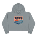 Women's Taos, New Mexico Crop Hoodie - Premium Mountain Crop Sweatshirt-3