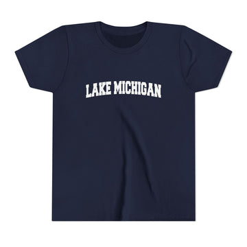 Buy navy Lake Michigan Youth Graphic Tee - Kids T Shirt