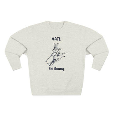 Buy oatmeal-heather Premium Vail, Colorado Ski Bunny Sweatshirt