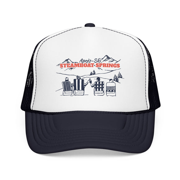 Steamboat Springs, Colorado Après-ski Trucker Hat — Foam Mesh Cap