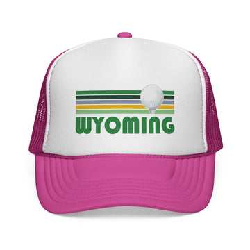 Buy pink Wyoming Retro Wyoming Trucker Hat