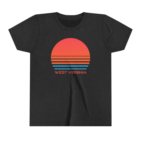 West Virginia Youth Shirt - Retro 80s West Virginia Kid's T-Shirt