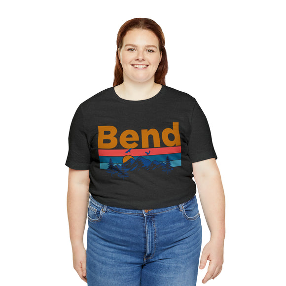 Bend, Oregon Shirt - Mountain Sunset Unisex Bend T-Shirt