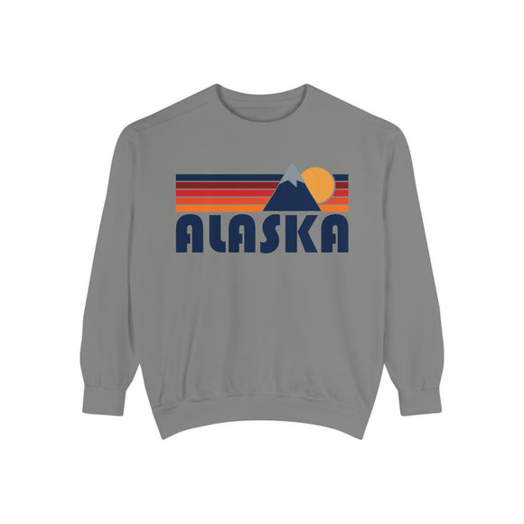 Alaska Mountain Stripes Sweatshirt | Comfort Colors - 100% Cotton