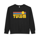 Tulum, Mexico Toddler Sweatshirt - Retro Sun Tulum Toddler Crewneck Sweatshirt-3