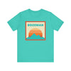 Retro Bozeman, Montana T-Shirt, Mountain Sun Tee, Unisex Graphic Shirt, Vintage Bozeman, Montana Top, Outdoor Adventure Clothing