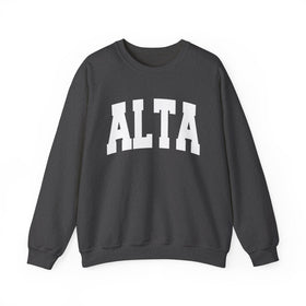 Buy dark-heather Alta, Utah Sweatshirt - Unisex Graphic Crewneck