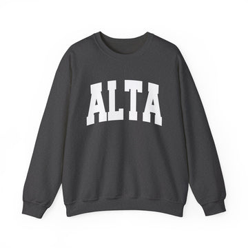Buy dark-heather Alta, Utah Sweatshirt - Unisex Graphic Crewneck