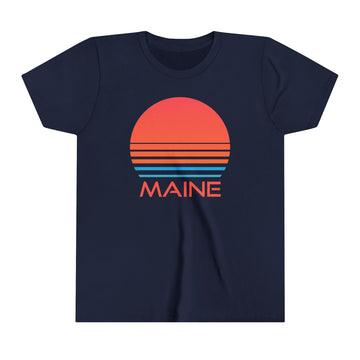 Maine Youth Shirt - Retro 80s Maine Kid's T-Shirt - 0