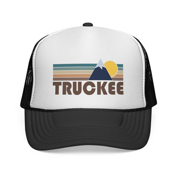 Truckee, California Retro Mountains Trucker Hat - Vintage Style Truckee Cap