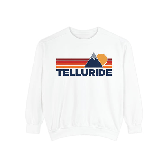 Telluride, Colorado Mountain Stripes Sweatshirt | Comfort Colors - 100% Cotton