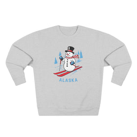 Premium Alaska Skiing Snowman Sweatshirt - 0