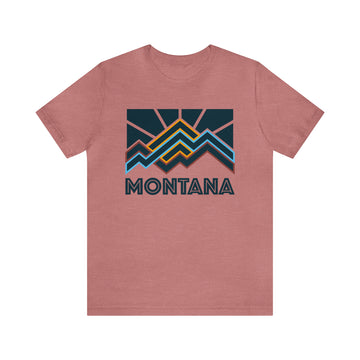 Buy heather-mauve Montana T-Shirt - Retro Unisex Montana Shirt