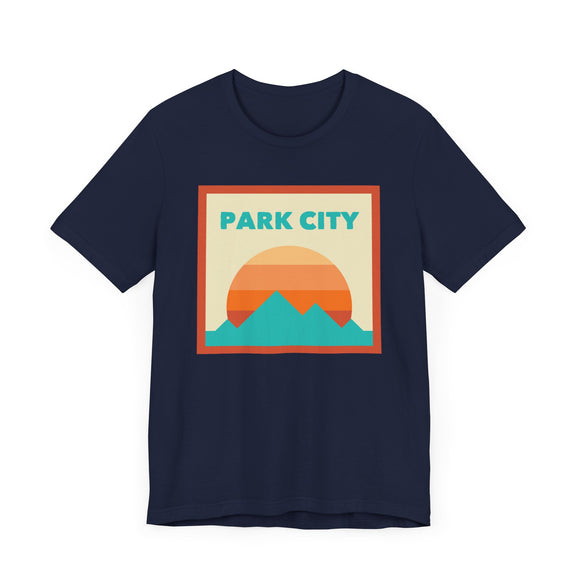 Retro Park City, Utah T-Shirt, Mountain Sun Tee, Unisex Graphic Shirt, Vintage Park City, Utah Top, Outdoor Adventure Clothing