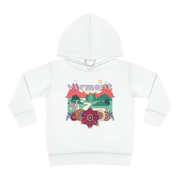 Vermont Toddler Hoodie - Boho Mountain Unisex Vermont Toddler Sweatshirt