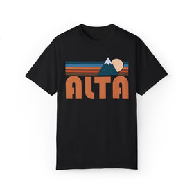 Buy black Alta, Utah Graphic Tee, Comfort Colors Retro Unisex Alta T shirt, Mountain Adventure Shirt