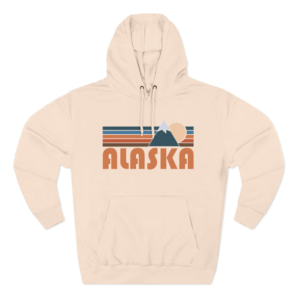 Premium Alaska Hoodie - Retro Mountain Unisex Sweatshirt