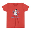 New Mexico Youth Skiing Snowman Tee - Kids T Shirt-4