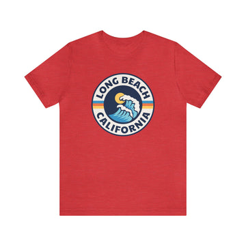 Buy heather-red Long Beach, California T-Shirt - Unisex Long Beach Shirt