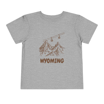 Buy athletic-heather Wyoming Toddler T-Shirt — Vintage Gondola Ski Mountain Tee