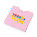 Texas Toddler Sweatshirt - Retro Sun Texas Toddler Crewneck Sweatshirt-20