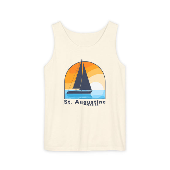 St. Augustine, Florida Sailboat Tank Top | Comfort Colors 100% Cotton