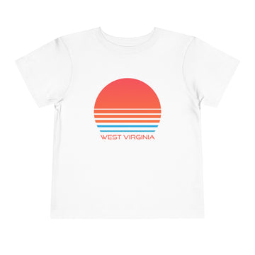 West Virginia Toddler T-Shirt - Retro 80s Unisex Toddler West Virginia Shirt - 0