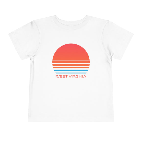 West Virginia Toddler T-Shirt - Retro 80s Unisex Toddler West Virginia Shirt