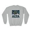 Alta, Utah Youth Sweatshirt - Unisex Kid's Alta Crewneck Sweatshirt