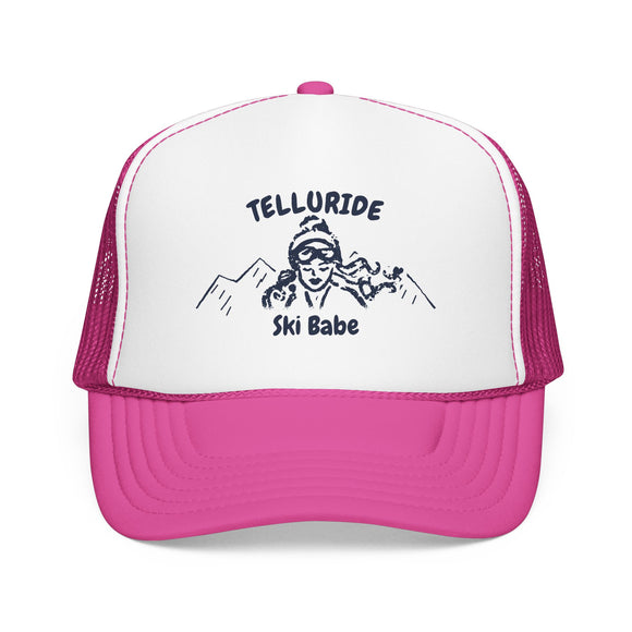 Telluride, Colorado Ski Babe Trucker Hat — Foam Mesh Cap
