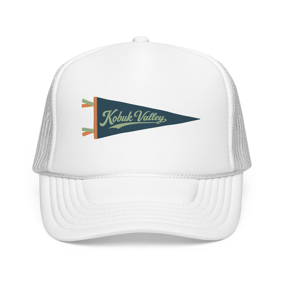 Kobuk Valley National Park Pennant Trucker Hat — Vintage Foam Mesh Cap