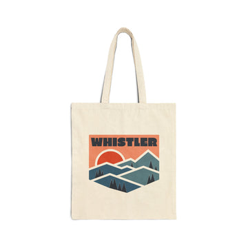 Whistler, Canada Cotton Canvas Tote Bag - 15" x 16"