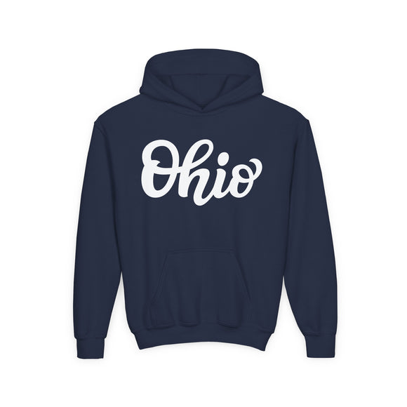 Ohio Youth Hoodie - Cozy Unisex Pullover, Kids Ohio Sweatshirt, Soft Cotton Blend Hoody