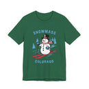 Snowmass, Colorado T Shirt - Ski Snowman Graphic Tee-3