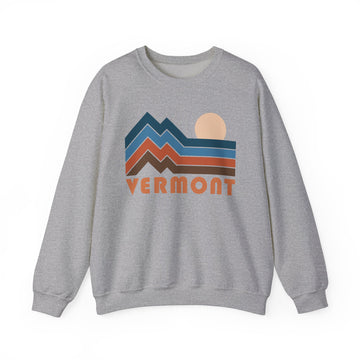 Vermont Sweatshirt Retro Mountains, Vermont Unisex Graphic Crewneck - 0