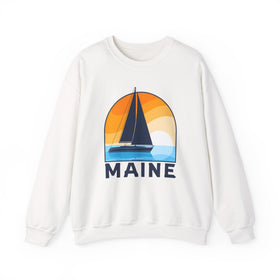 Maine Sweatshirt - Sailboat Maine Crewneck Sweatshirt