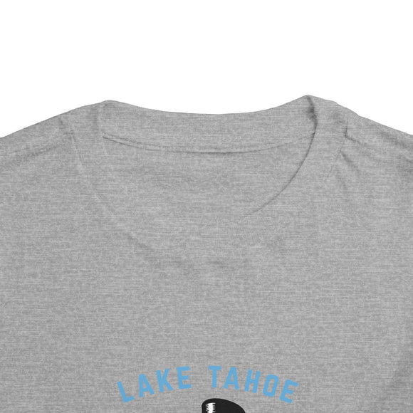 Lake Tahoe, California Toddler Skiing Snowman Graphic Tee - Kids Lake Tahoe T-Shirt