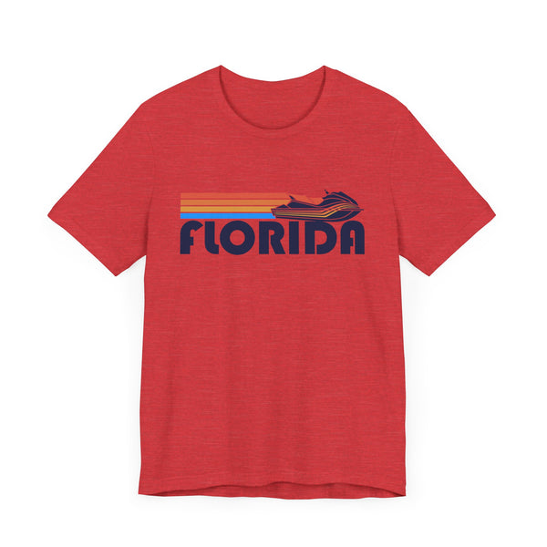 Florida T Shirt - Retro Jetski PWC Graphic Florida Tee