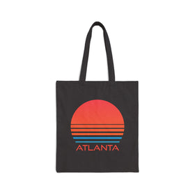 Atlanta, Georgia Retro 80s Cotton Canvas Atlanta Tote Bag - 0